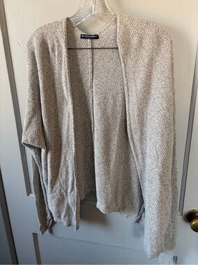 Brandy Melville Light Gray Open-Front Knit Cardigan 9-26